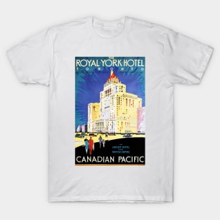 The Royal York Hotel Toronto Canada Vintage Travel Tourism Art Deco T-Shirt